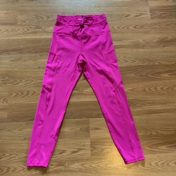 ZYIA Women’s Pink Drawstring Leggings, Size 4 - Picture 5 of 6